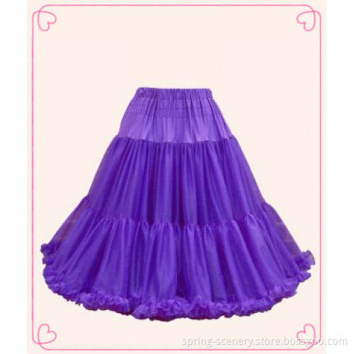 Ladise Fashion Dark Purple Petticoat